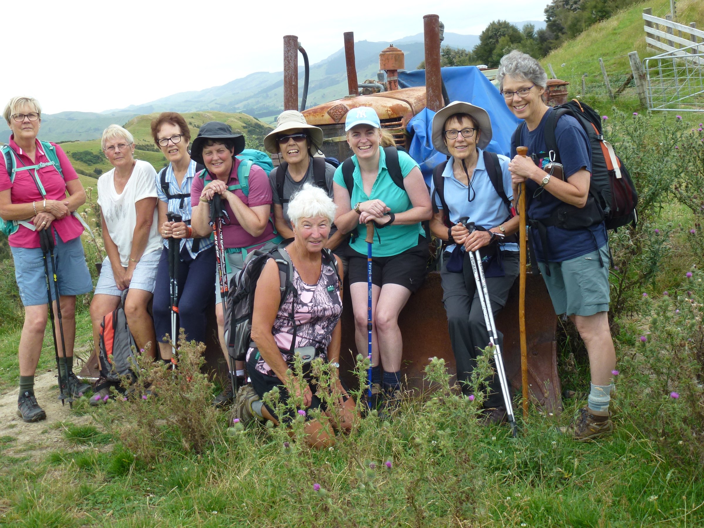 A Whareama walking group together on the route